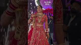 beautiful performance her wedding love bride dance youtubeshorts [upl. by Annehsat]