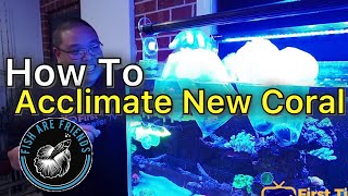 How To Acclimate New Coral Purchases Into Your Tank Beautiful coral shipment from Fish Are Friends [upl. by Aicilyt]