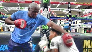 Floyd Mayweather Sr shows RIDICULOUS speed at 65 years of age [upl. by Slotnick]