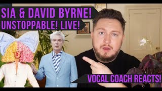 WHAT WENT WRONG Vocal Coach Reacts Sia amp David Byrne Unstoppable Live [upl. by Eidolem793]