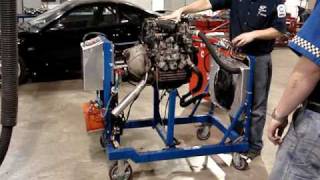 13B Rotary Engine Stand BACKFIRING  WyoTech PA [upl. by Eelegna]