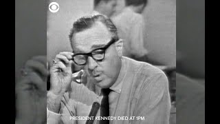 Archive Walter Cronkite Reports On Death Of JFK [upl. by Thanasi709]