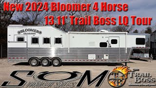 New 2025 Bloomer 4 Horse Trailer with 1311 Trail Boss Living Quarters Tour [upl. by Coben380]