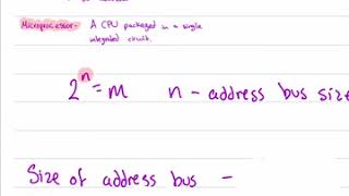 Microprocessors and Embedded Systems  Address Bus Data Bus Memory Size [upl. by Alarice]