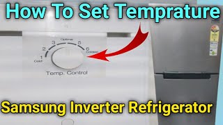 How To Set Temperature Samsung Inverter Refrigerator  Inverter Refrigerator Temperature Setting [upl. by Vigen]