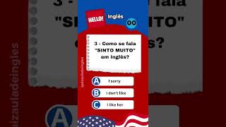 Você consegue acertar todas as perguntas Quiz de Inglês aprenderingles ingles quiz [upl. by Arabrab]