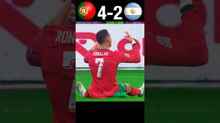 Ronaldo is angry😈  Portugal vs Argentina World Cup 2026 imaginary youtube football shorts [upl. by Atterol581]