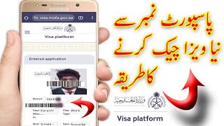 how to visa check with passport number online on mofa gov sa [upl. by Nnylatsyrk]