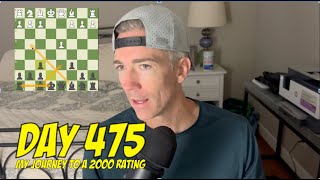 Day 475 Playing chess every day until I reach a 2000 rating [upl. by Atsyrk]