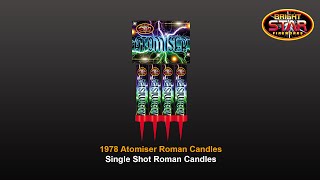 Bright Star Fireworks  1978 Atomiser Roman Candles [upl. by Kassab205]