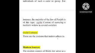 Sources of hindu law Personal law family law [upl. by Jacobine837]