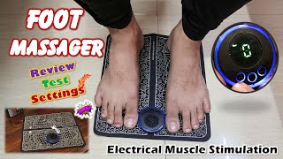 EMS Foot Massager Review and Test Hindi  Relax feet  Portable Electric Home Massager  Pain Relief [upl. by Lenwood]