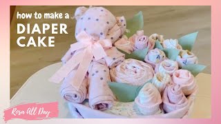 How to make a diaper cake  Rosa All Day [upl. by Imas]