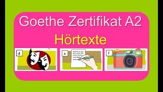 Hören A2  Goethe Zertifikat A2 Hörtexte [upl. by Nnaoj]