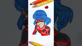 🐞Miraculous Ladybug ⏪ Reverse Glitter Coloring ✨🎨 glitter glitterart ladybug art color [upl. by Dylane814]