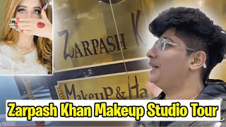 Zarpash Khan Makeup Studio Full Tour  mdvlogs9337 [upl. by Esorrebma698]