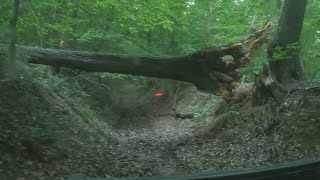 Riding JD Gator around farm checking for downed trees [upl. by Ah]