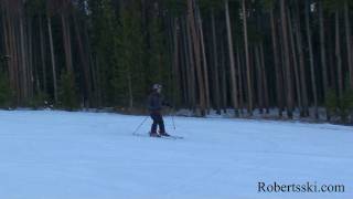 Snow ski wedge to basic parallel turn lesson [upl. by Zane]