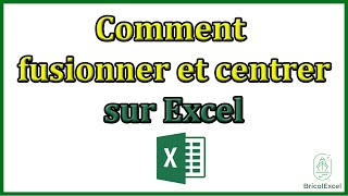 Comment fusionner et centrer sur Excel [upl. by Aekal381]