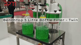 RPM Packaging Machinery  Benchtop 5 Litre Bottle Filler  Twin [upl. by Nnylamme]