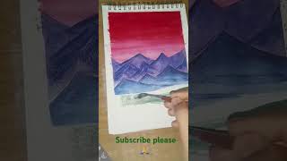 water color drawing art painting shortvideo [upl. by Ecyaj776]