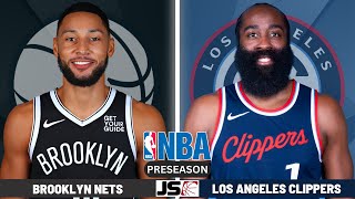 Brooklyn Nets vs LA Clippers  NBA Preseason Live Scoreboard 2024 [upl. by Oicram]