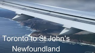 FULL FLIGHT  Air Canada AC 697  A220  Toronto to StJohns Newfoundland [upl. by Anailuj]