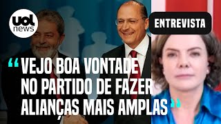 Lula e Alckmin Extucano tem apoio da maioria do PT para ser vice diz Gleisi Hoffmann [upl. by Yelrebma793]