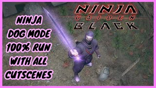 Ninja Gaiden Black  Ninja Dog 100 Run All Items Weapons Secrets Upgrades Scarabs amp Cutscenes [upl. by Emiolhs]