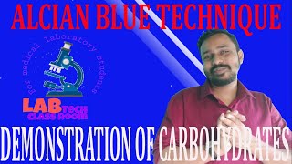 ALCIAN BLUE STAINING TECHNIQUE  DEMONSTRATION OF CARBOHYDRATES  PART 3 [upl. by Lati]