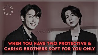 JUNGKOOKFF amp SUGAFF “ TWO OVERPROTECTIVE BROTHERS SOFT ONLY FOR YOU “ btsff yoonkookff ONESHOT [upl. by Atilef306]