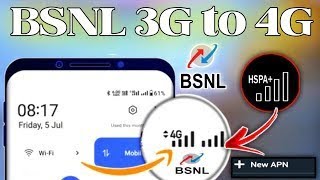 BSNL 3G TO 4G SETTINGS 💥 BSNL 4G NETWORK ACTIVE ON MOBILE [upl. by Gautious]