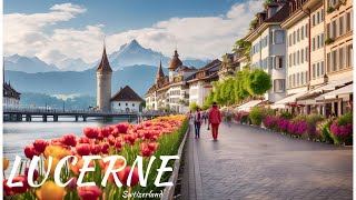 LucerneSwitzerland 🇨🇭 walking tour 4K 60fps  A beautifull Swiss town [upl. by Eanahs299]