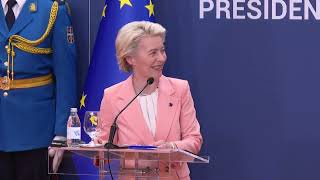 European Commission President Ursula von der LEYEN Western Balkans tour Serbia [upl. by Nimrak218]