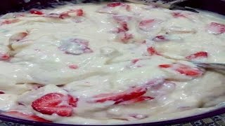 â¤COMO FAZER RECHEIO CREME SUICO COM MORANGO PARA BOLOS E TORTASâ¤ [upl. by Senior]