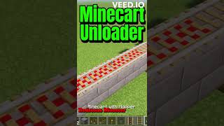 Minecraft Redstone tutorial  HOPPER MINECART UNLOADER amp DISPATCHER tutorial minecraft shorts [upl. by Wallas]