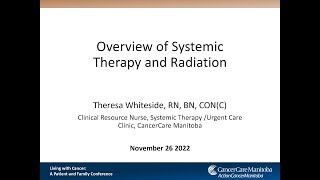 Overview of Systemic Therapy and Radiation [upl. by Alcott487]