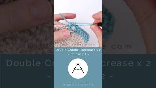 Double Crochet Decrease X2  Crochet Symbol and Demo Tutorial [upl. by Enaujed]