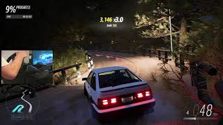 Forza Horizon 5 Custom Touge track Drifting in the Toyota AE86 [upl. by Aynodal853]