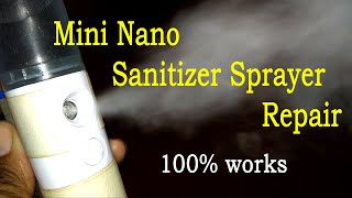 How To Repair Nano Mist Sprayer  Nano Mist Sprayer Machine Repairing [upl. by Aleik]