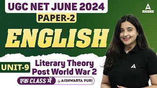 UGC NET English Literature Unit 9  Literary Theory Post World War 2 by Aishwarya Puri [upl. by Deuno729]