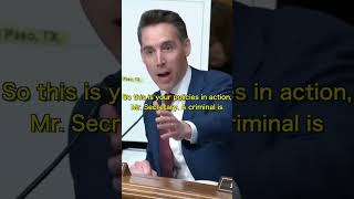 Sen Hawley Absolutely SHREDS Sec Mayorkas Up For Allowing A Known Criminal To Commit Another One [upl. by Banna]