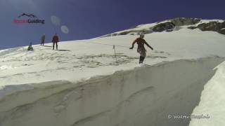 Crevasse rescue practice  stop a falling in a crevasse [upl. by Porte350]