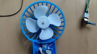 3volt Portable Fan Oscillating the Propeller Using a Potentiometer [upl. by Nailil]