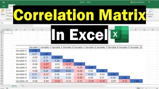 How To Create A Correlation Matrix In Excel With Colors [upl. by Guerra303]