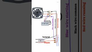 Exhaust fan wiring connection kasa kran⚡️💡 Like subscribe plz🙏😲😱😮shorts youtubeshorts electrical [upl. by Avrenim]