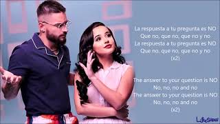 BECKY G Maluma La Respuesta THE ANSWER Spanish ENGLISH Lyrics [upl. by Eimaraj]