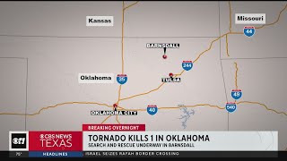 Tornado wipes out Oklahoma town overnight killing 1 [upl. by Annodal]