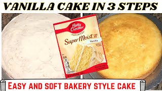 Betty Crocker Super Moist Vanilla cake mix  Soft vanilla cake in 3 steps  Surprise Everyone [upl. by Petra]