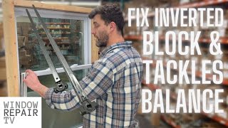 How to identify and fix Vinyl tilt window with inverted block and tackle balances [upl. by Ennayram]